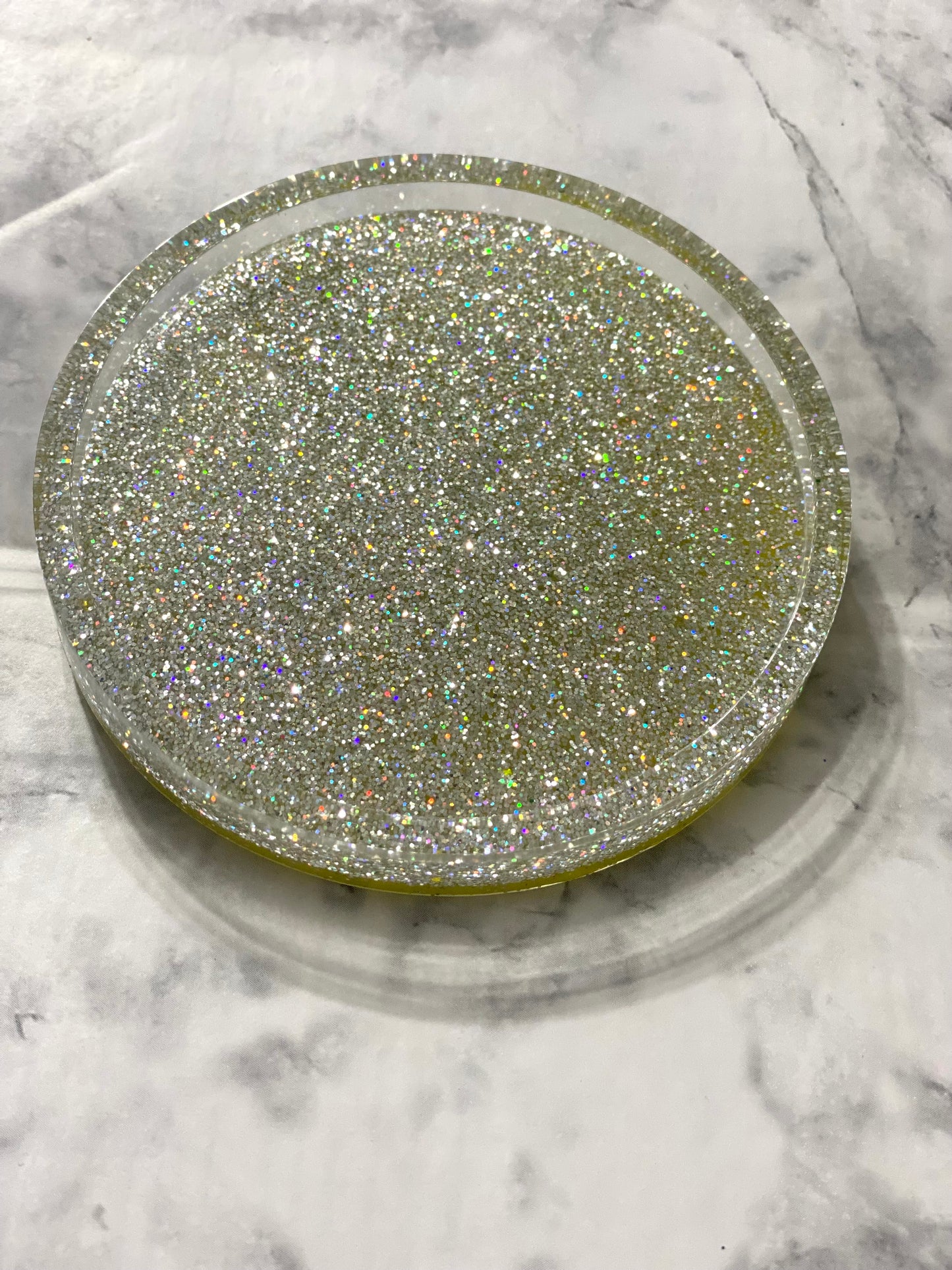 RTS- Holographic Silver and Yellow Coaster