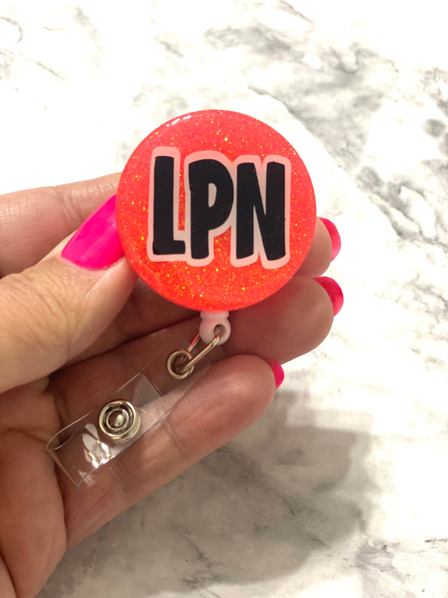RTS- Coral LPN Badge Reel