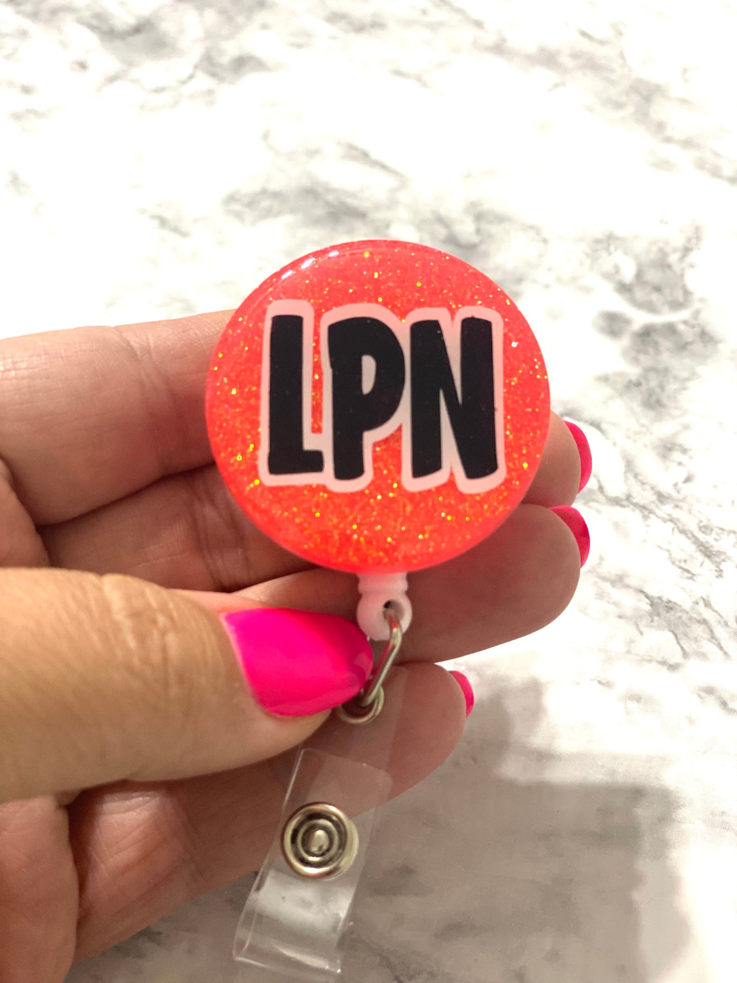 RTS- Coral LPN Badge Reel
