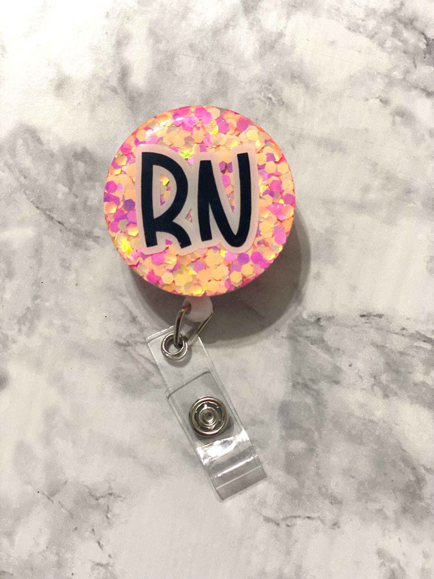 RTS- Bubble Gum RN Badge Reel
