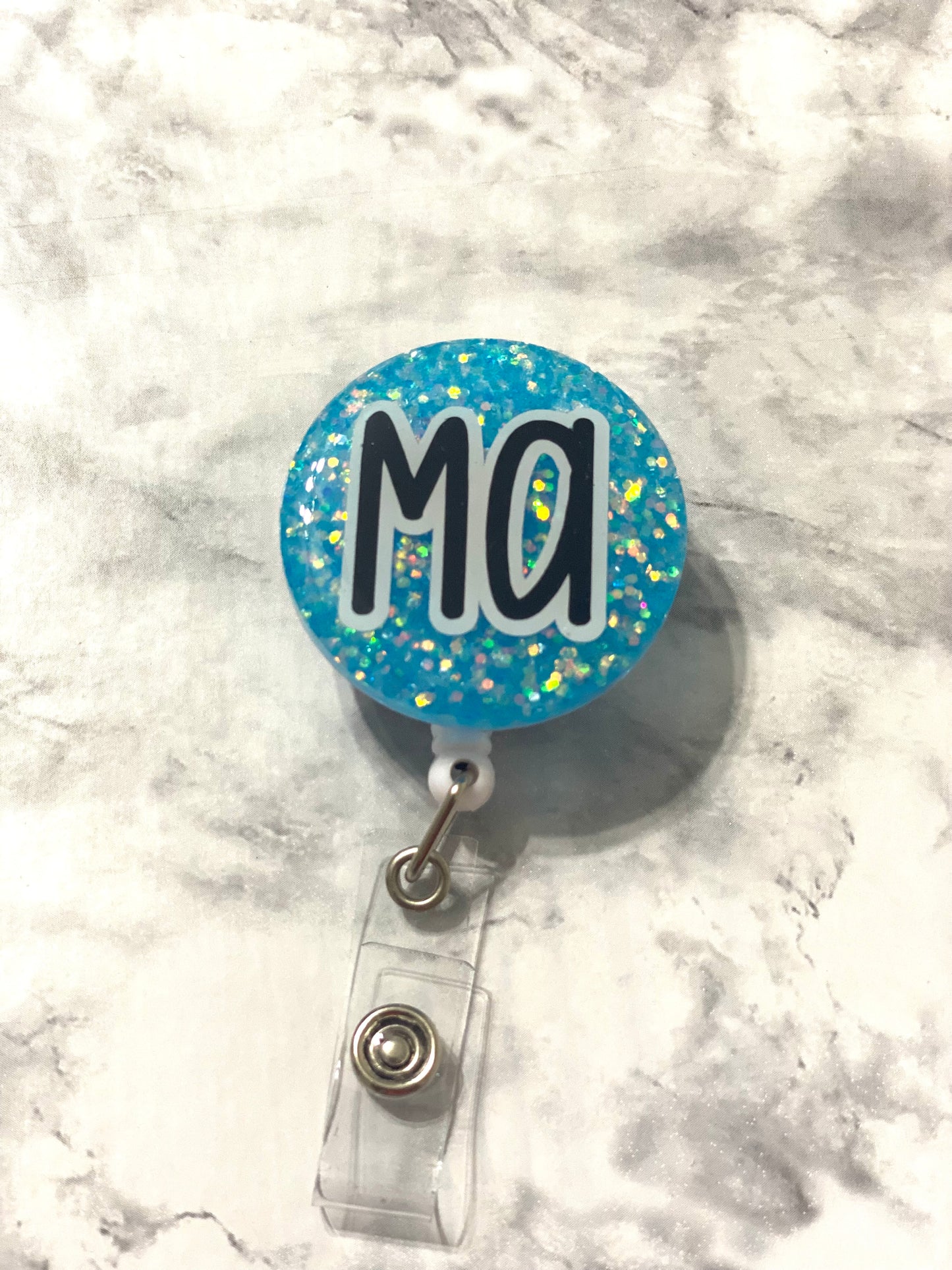 RTS- Light Blue MA Badge Reel