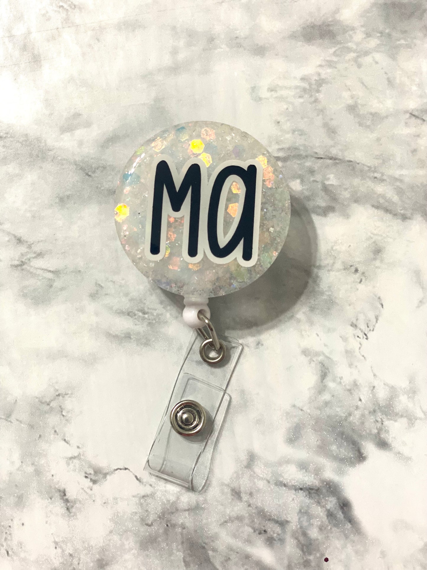 RTS- White MA Badge Reel