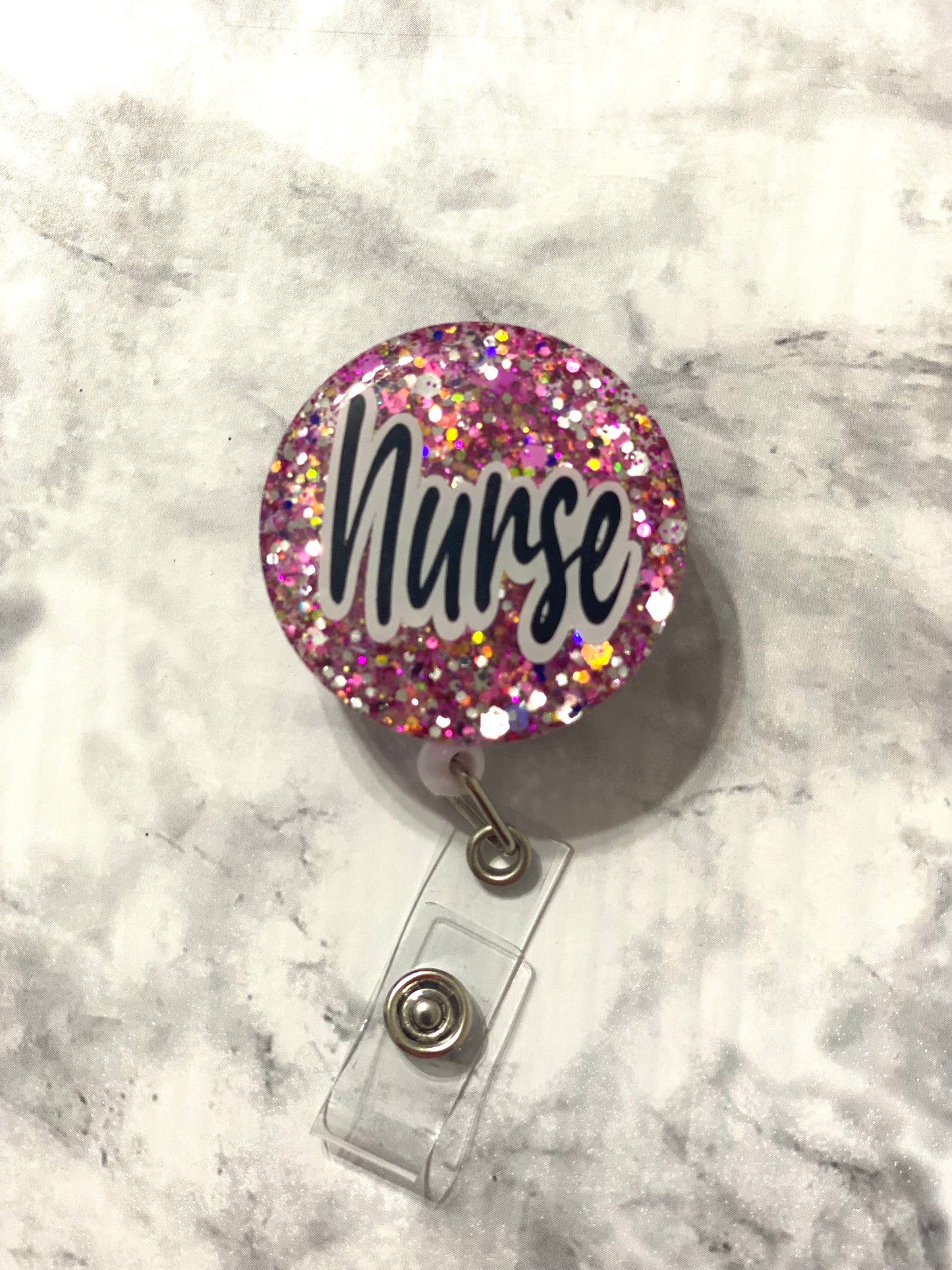 RTS- Pink Mix Nurse Badge Reel