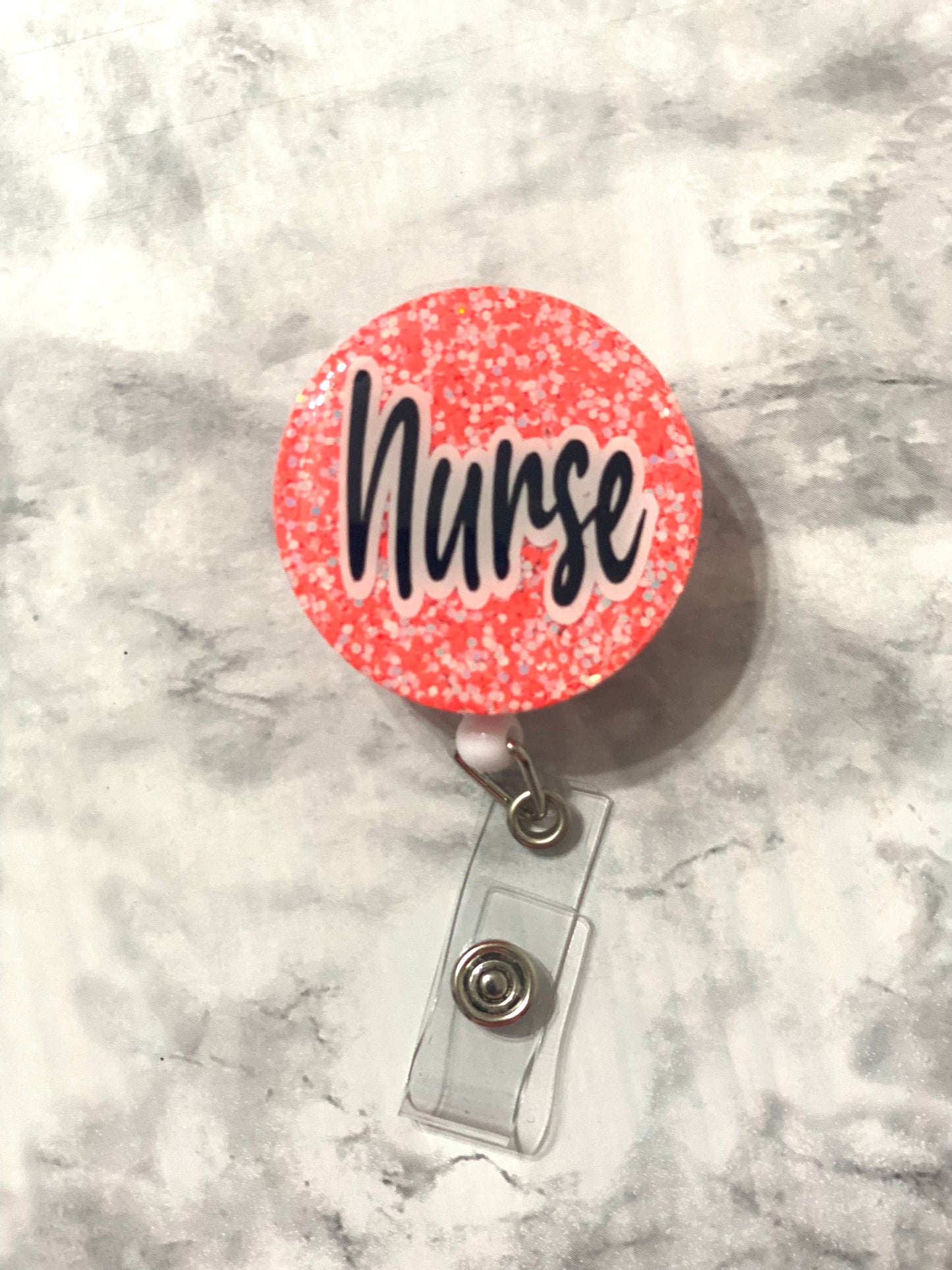 RTS- Coral Mix Nurse Badge Reel