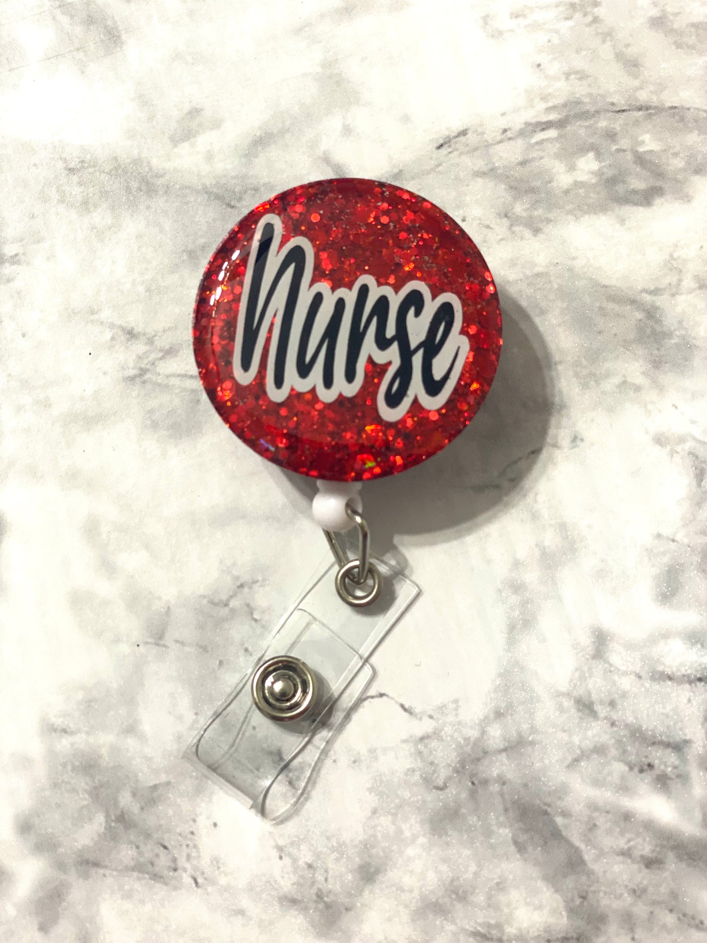 RTS- Red Nurse Badge Reel