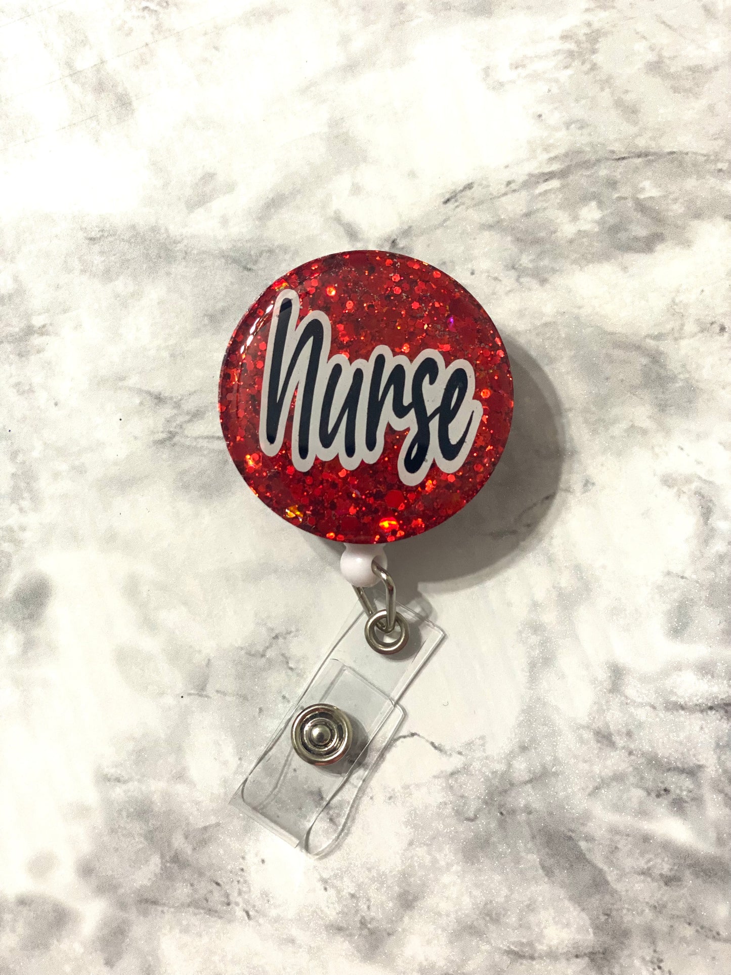 RTS- Red Nurse Badge Reel