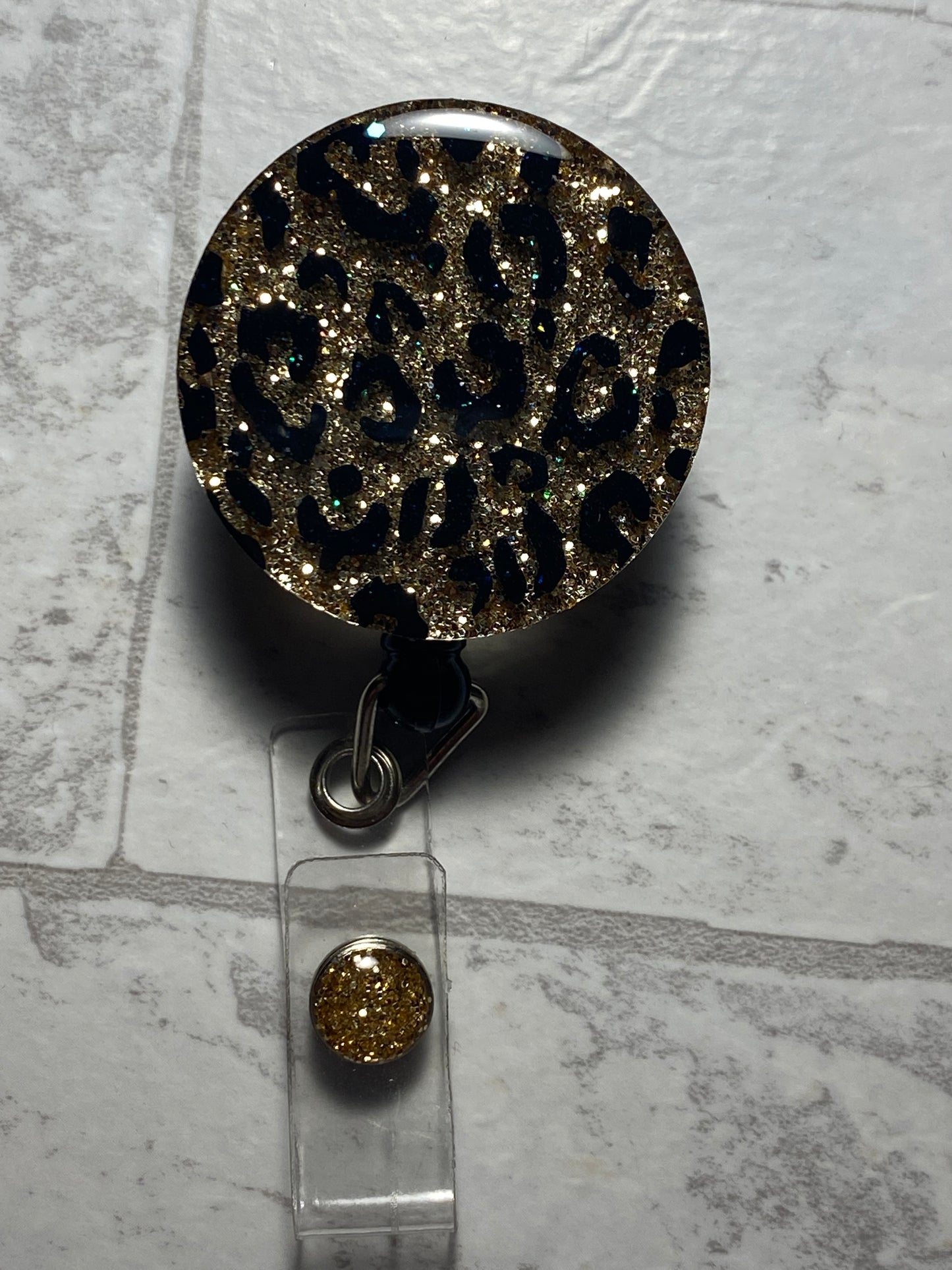 Leopard Print Badge Reel