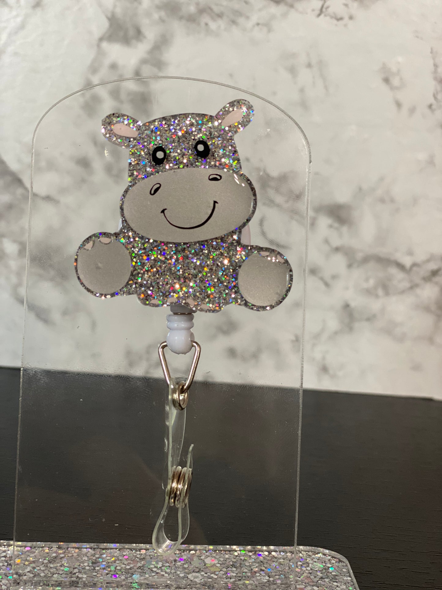 Baby Hippo Badge Reel