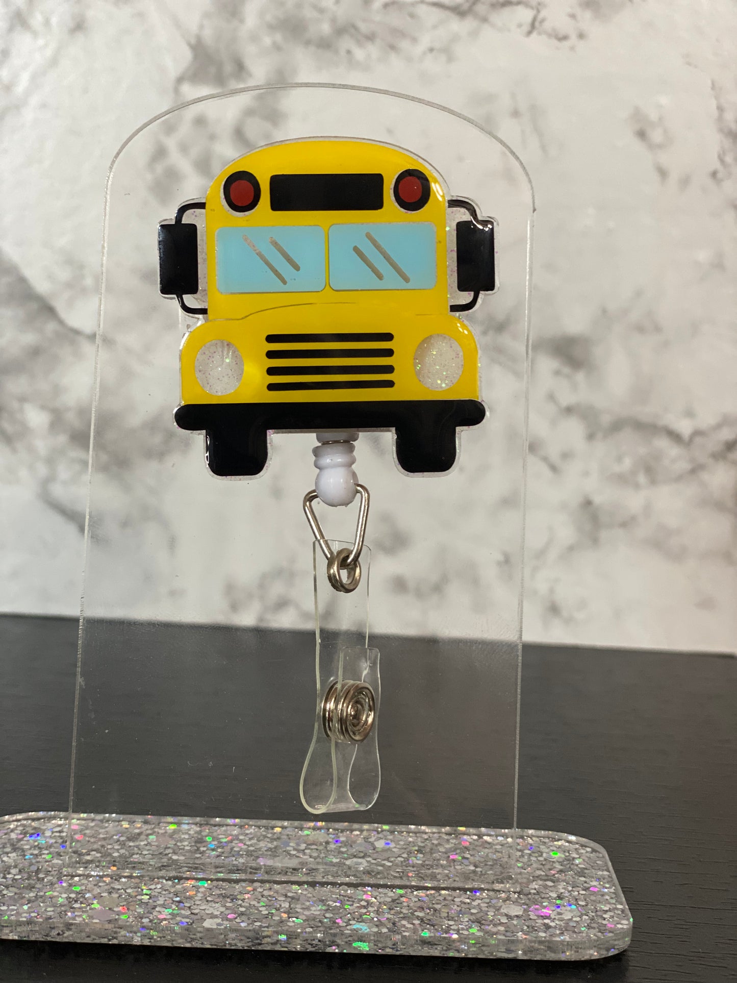 School Bus badge Reel