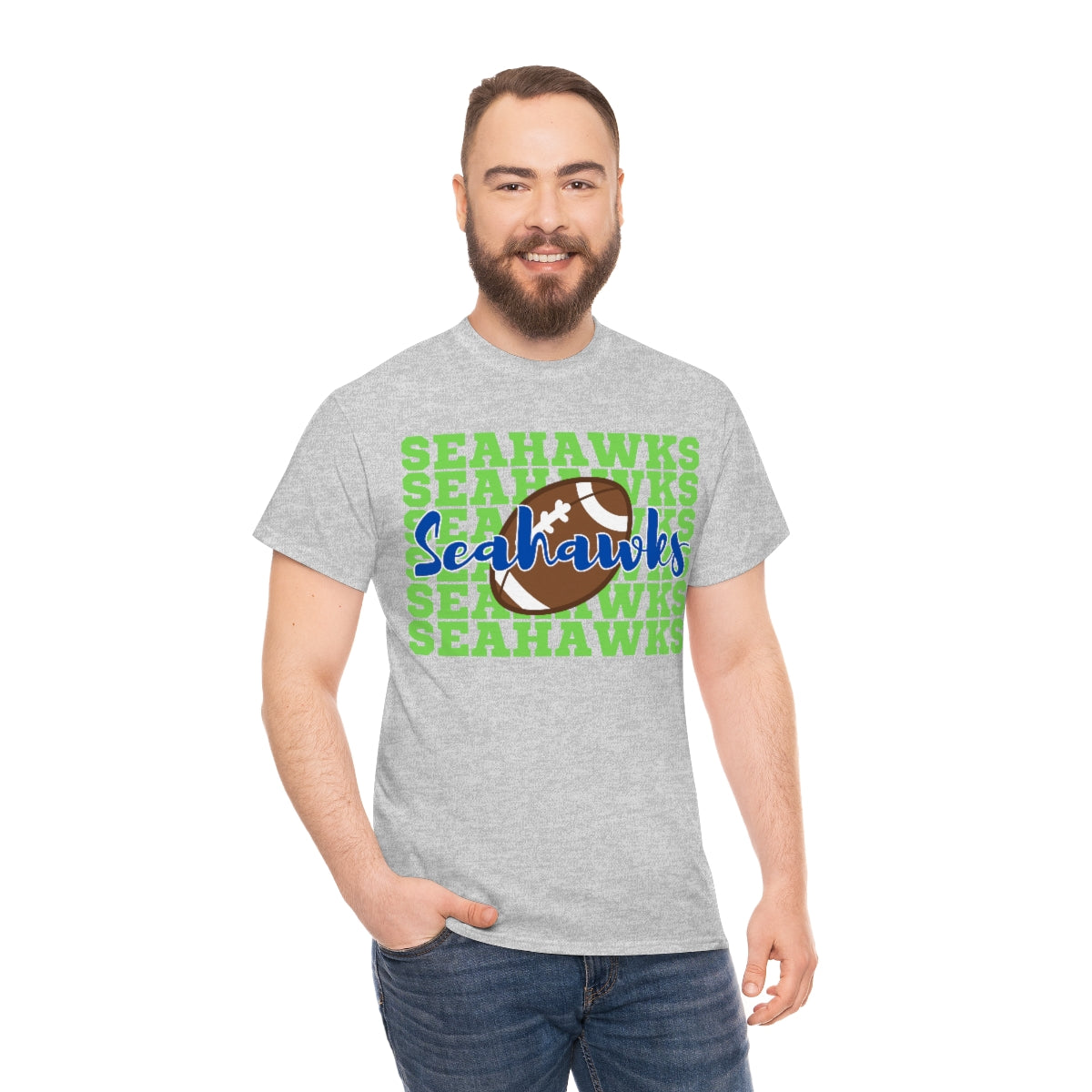 Unisex Heavy Cotton Tee Seahawks Football