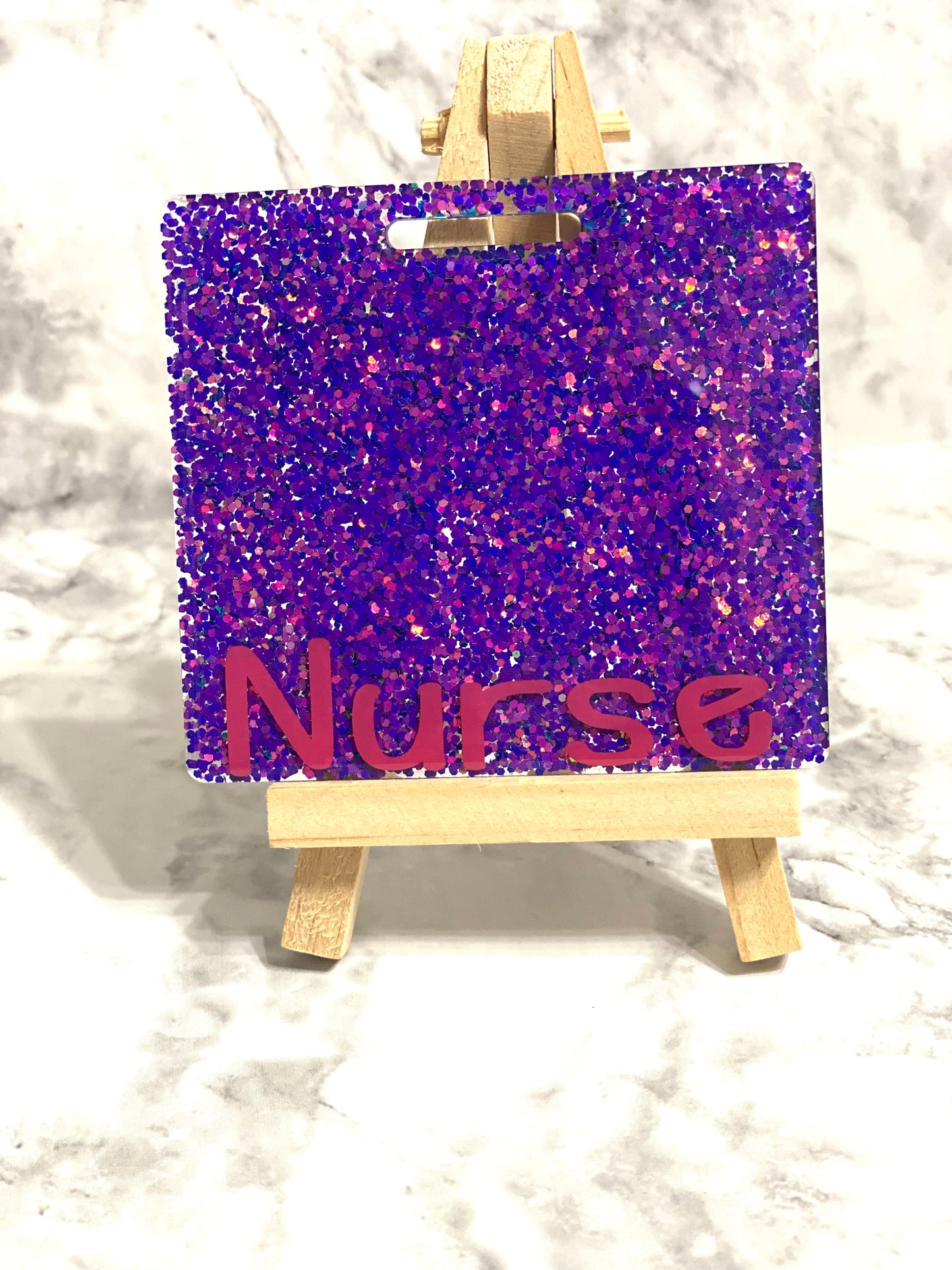 Purple Color Shift Glitter with Pink Vinyl in Lemonade Font