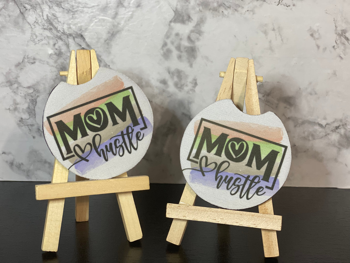 Mom Hustle Car Coasters