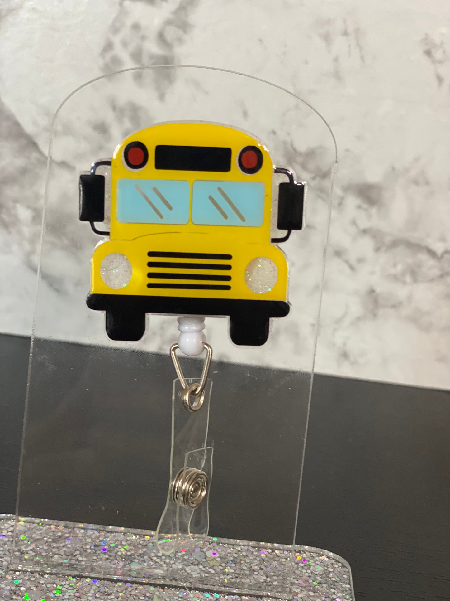 School Bus badge Reel