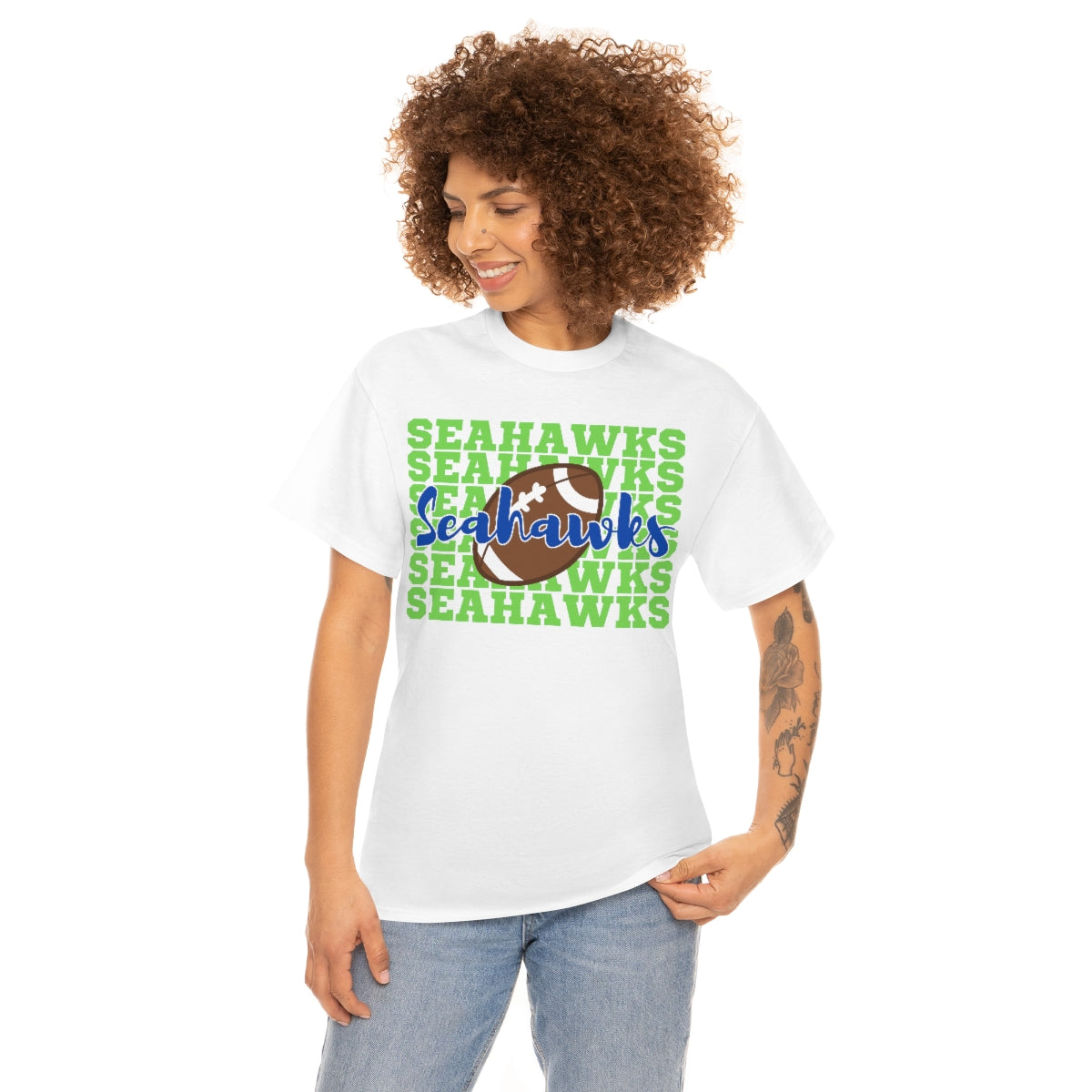 Unisex Heavy Cotton Tee Seahawks Football