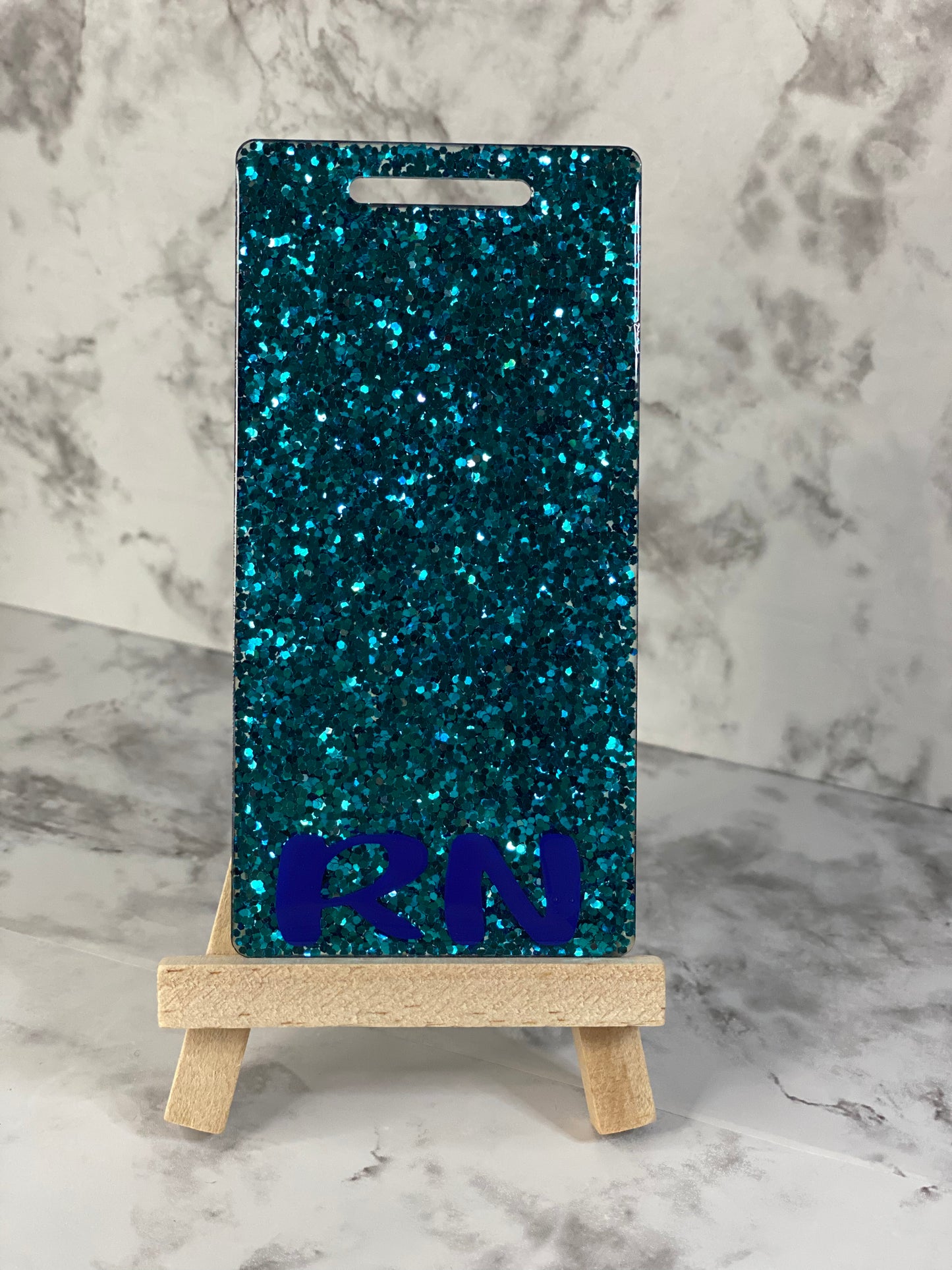 Teal Chunky Glitter with Blue Vinyl