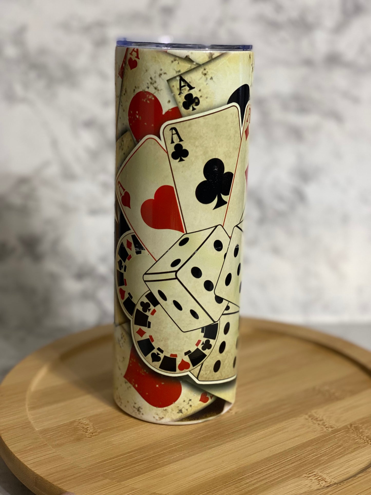 20 oz Card Player Sublimation Tumbler