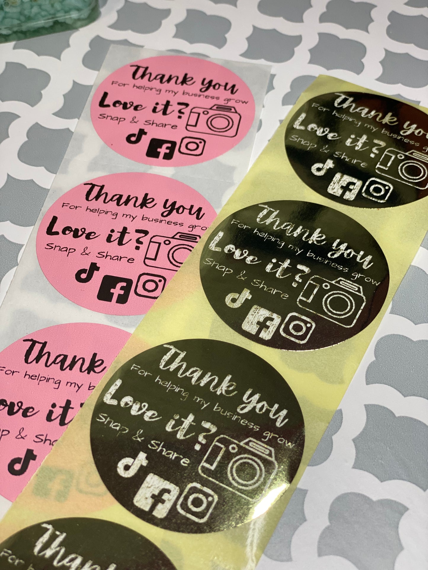 Thank you For supporting my Small Business, Social Media Stickers