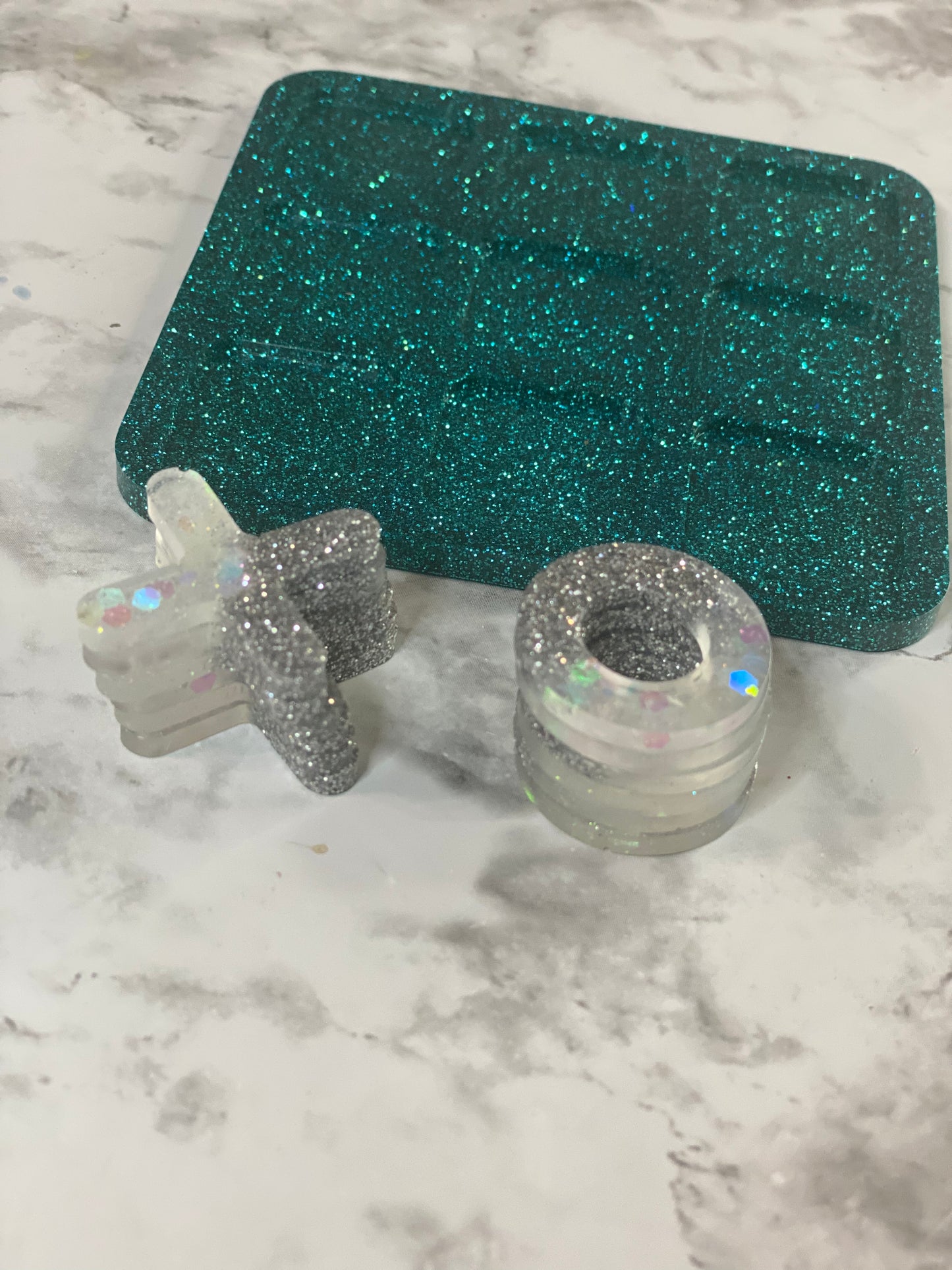 Tic Tac Toe Game- Split glitter pieces