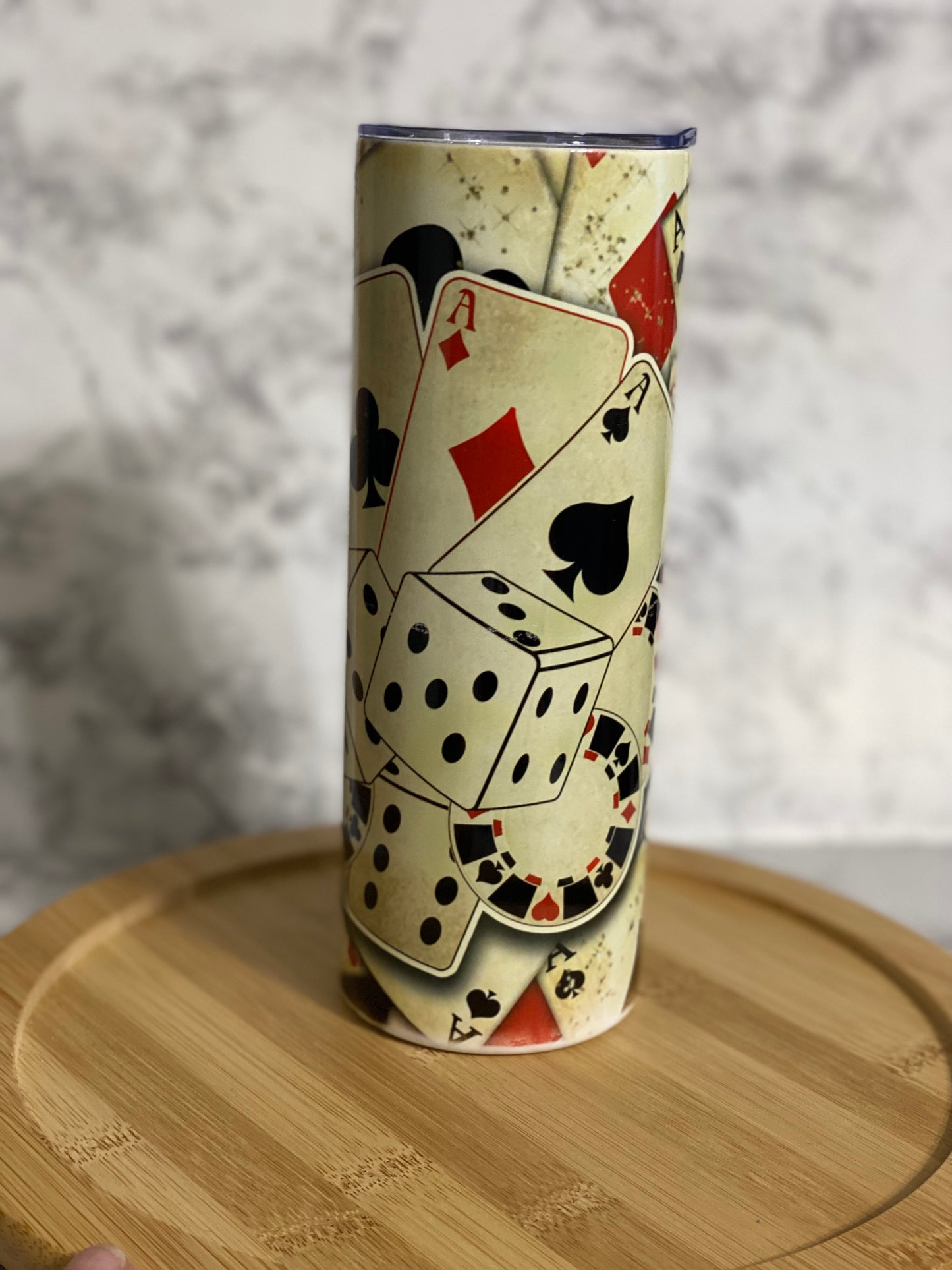 20 oz Card Player Sublimation Tumbler