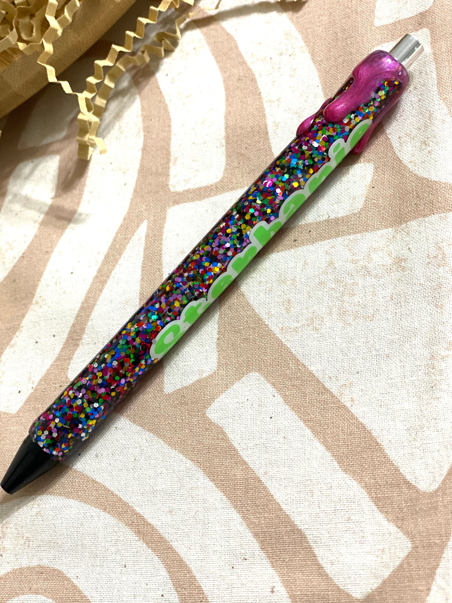 Papermate Ink Joy Glitter pen with Drip Personalized