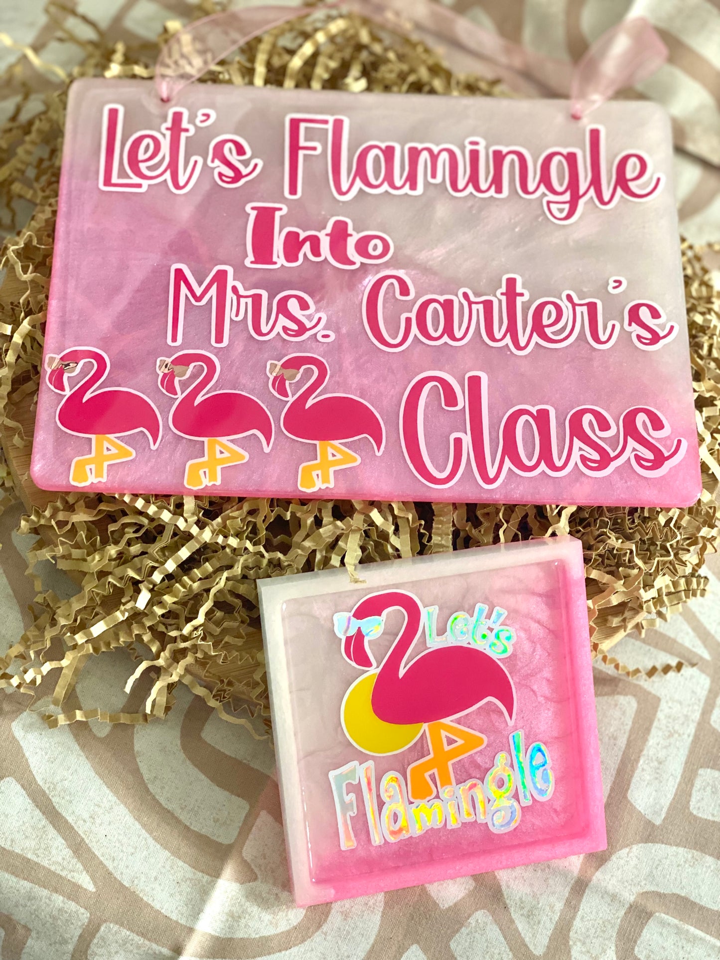 Let’s Flamingle Teacher Classroom Signs