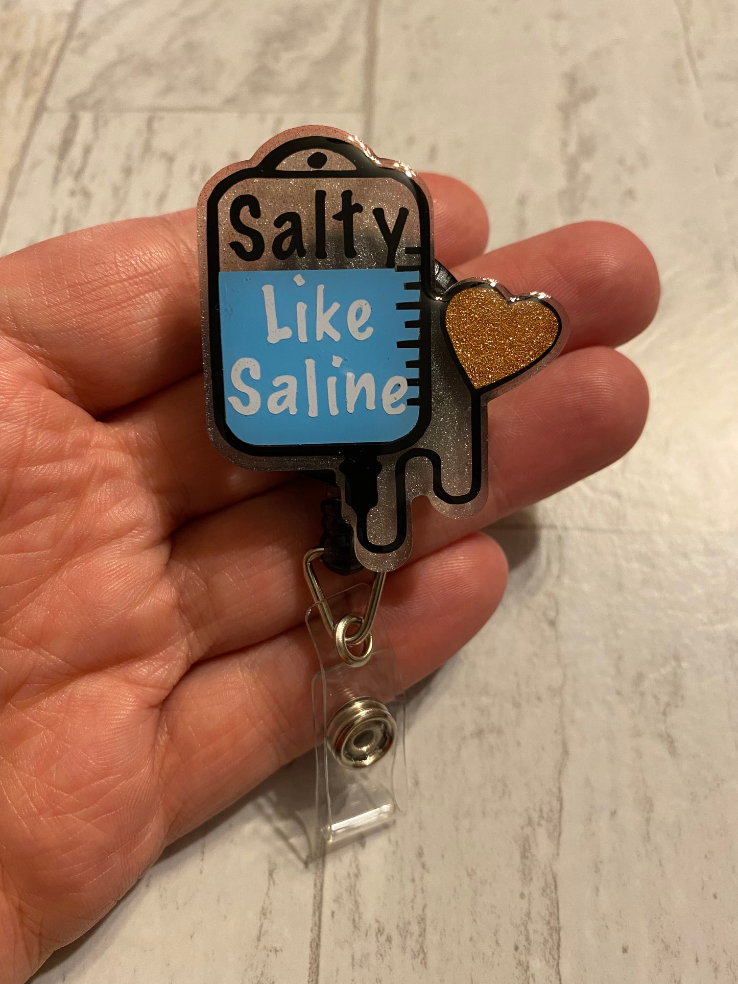 Salty Like Saline Badge Reel
