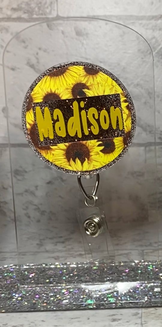 Sunflower Badge Buddy and Badge Reel Set