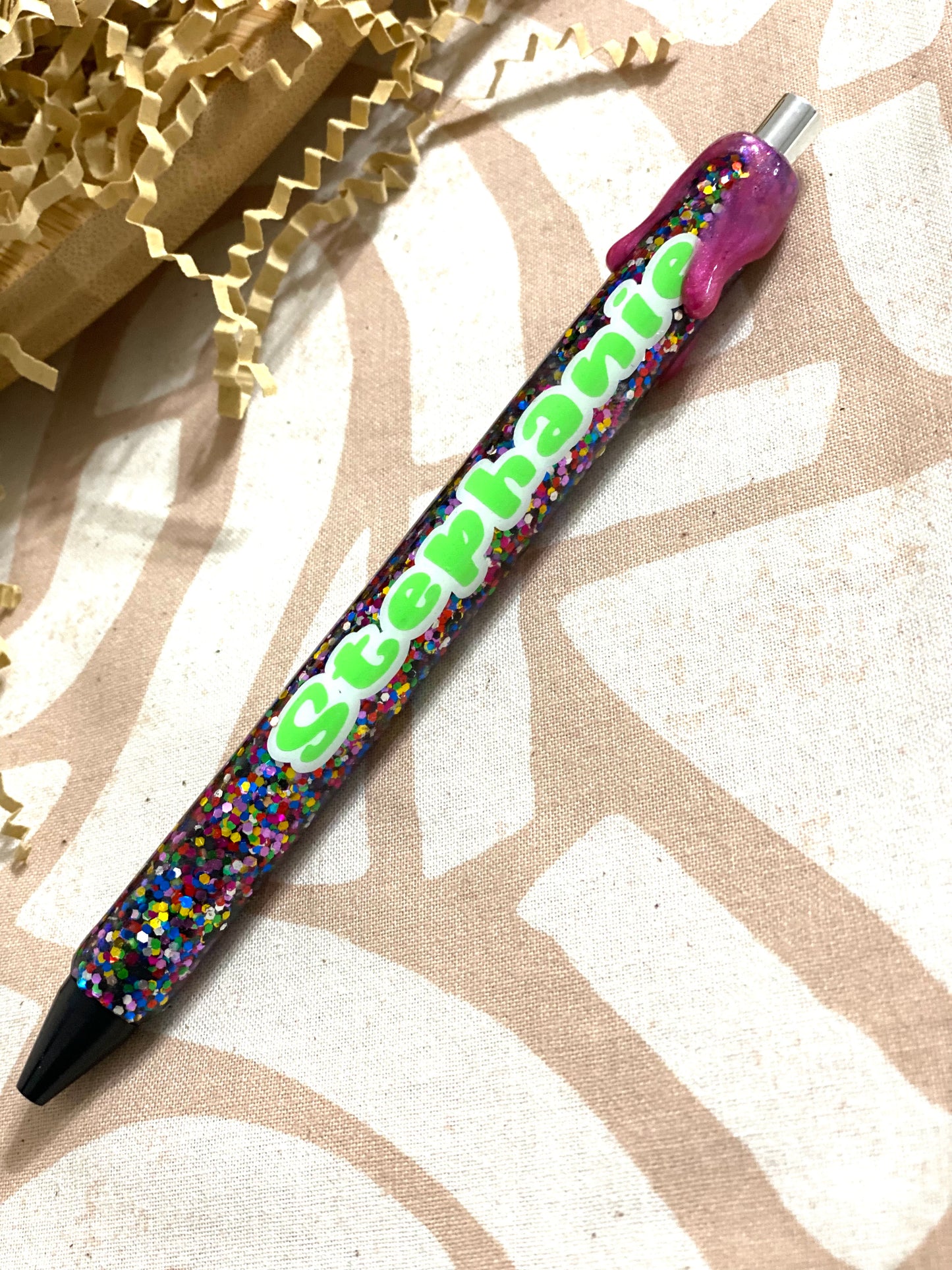 Papermate Ink Joy Glitter pen with Drip Personalized