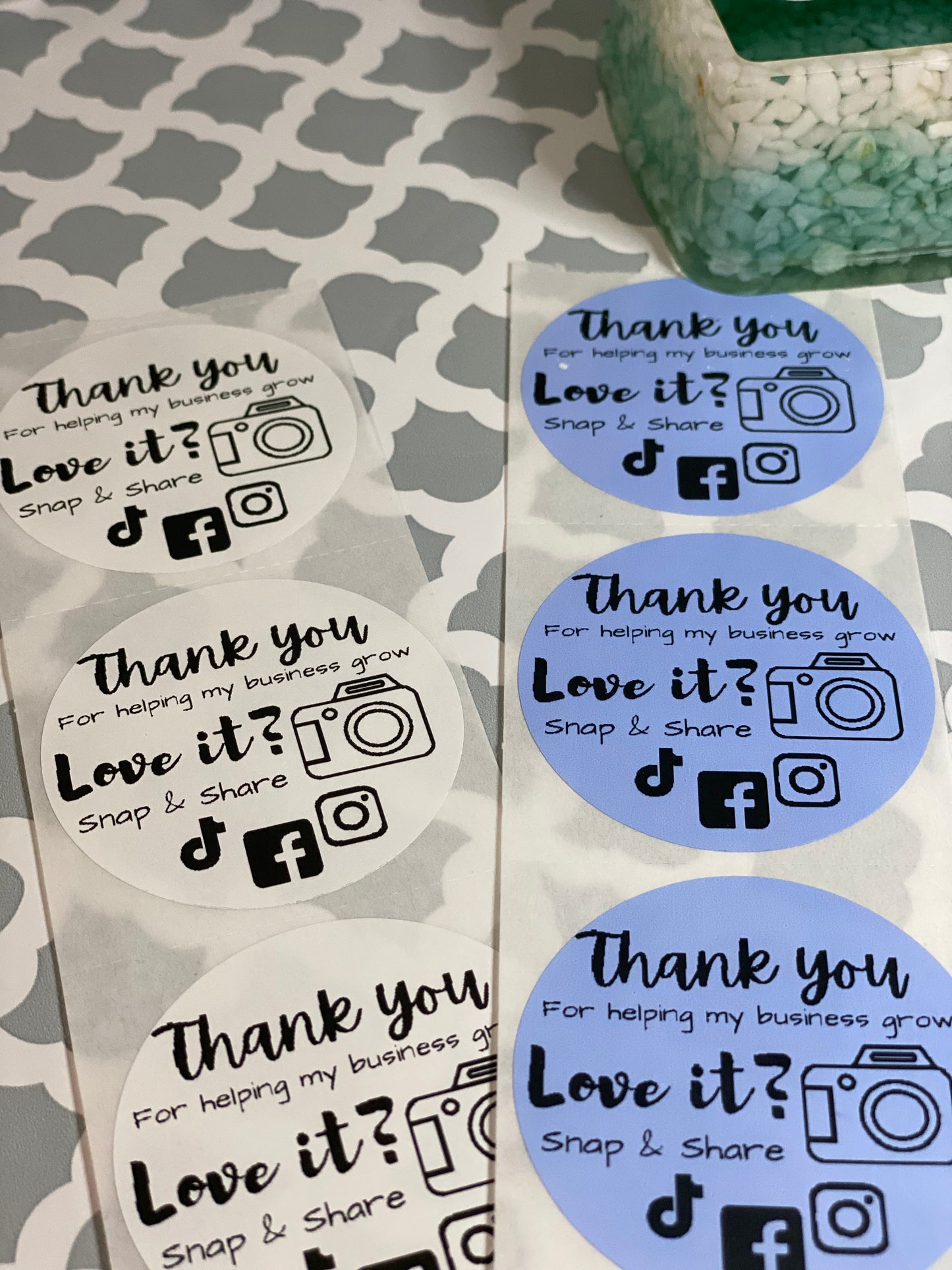 Thank you For supporting my Small Business, Social Media Stickers