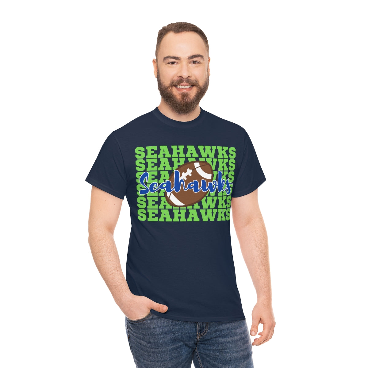 Unisex Heavy Cotton Tee Seahawks Football