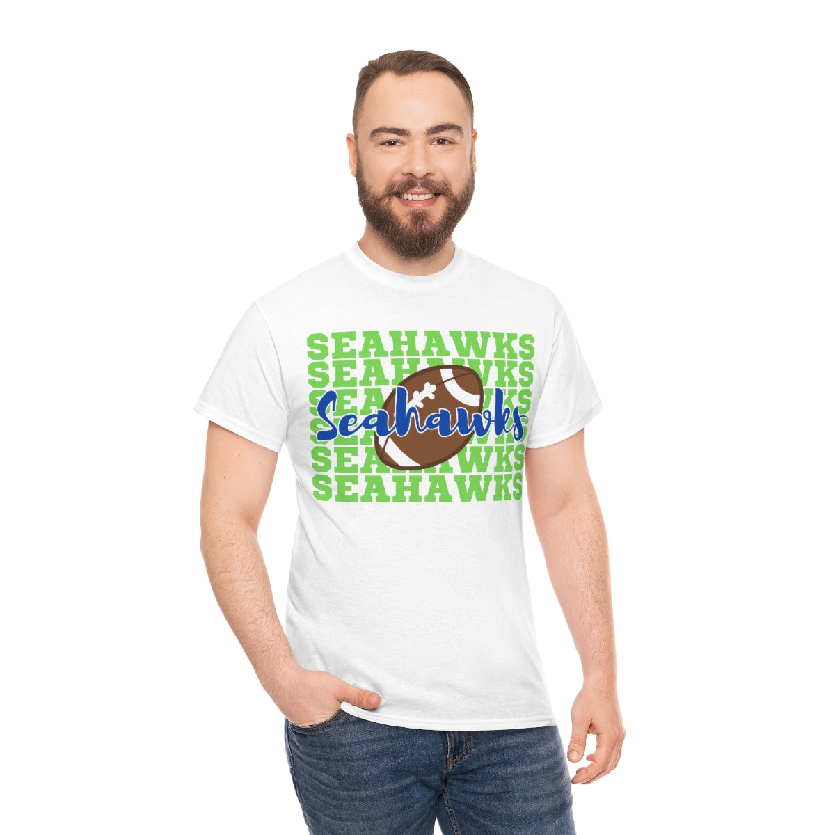 Unisex Heavy Cotton Tee Seahawks Football