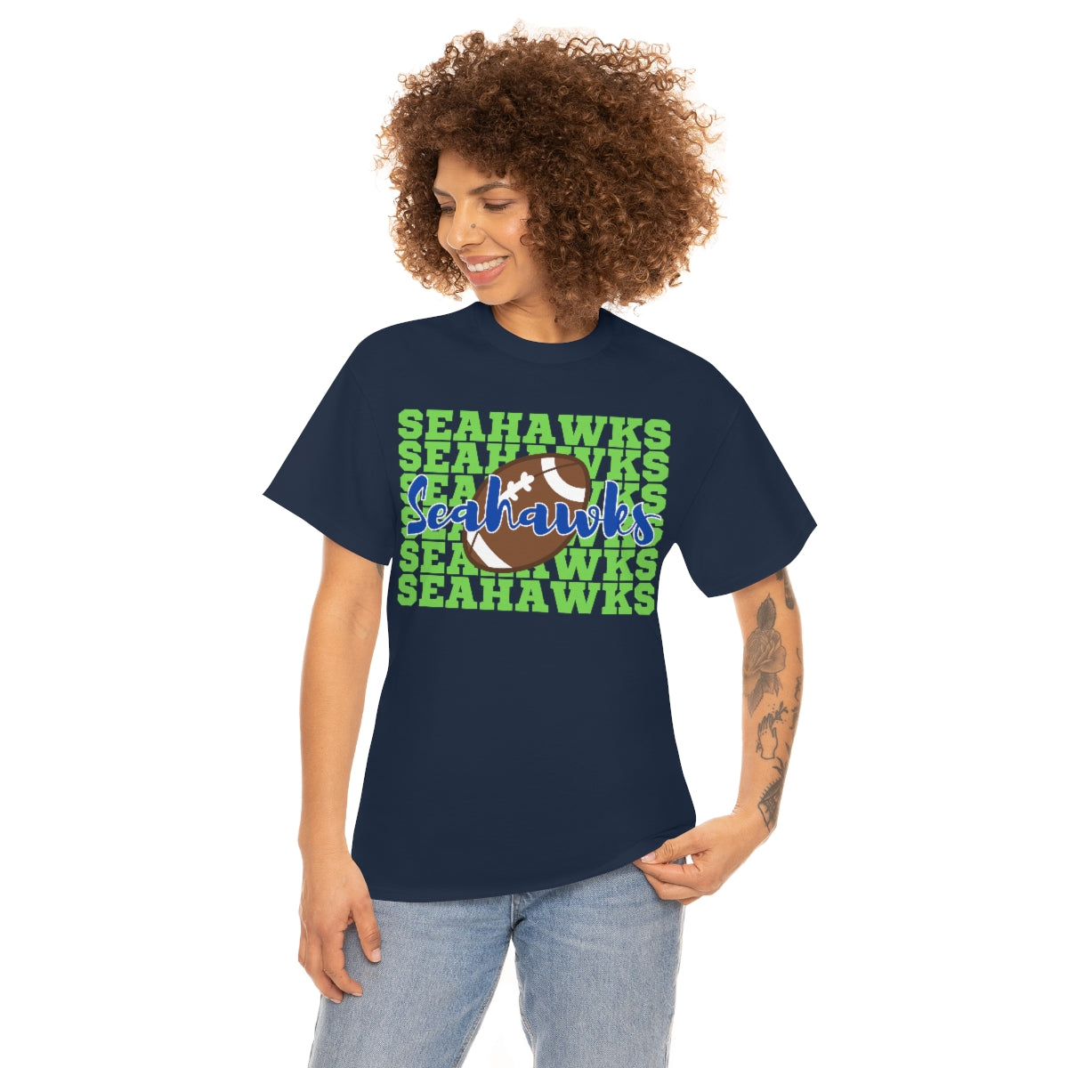 Unisex Heavy Cotton Tee Seahawks Football