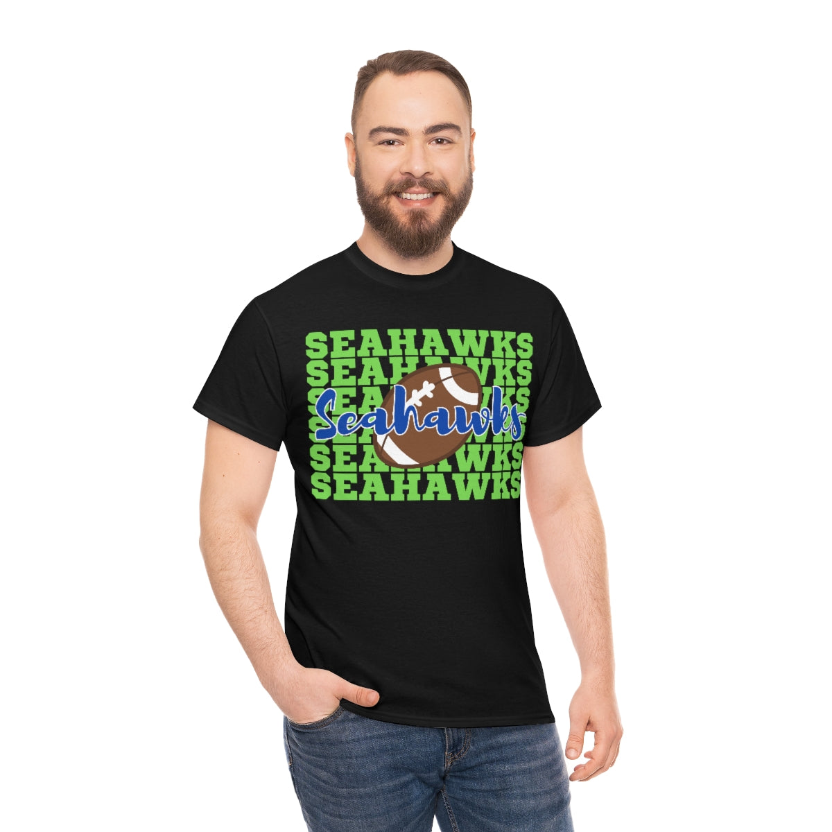 Unisex Heavy Cotton Tee Seahawks Football