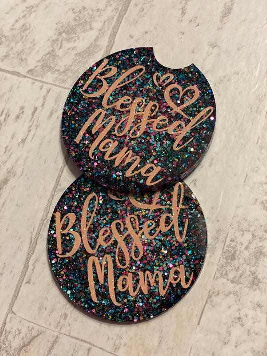 Blessed Mama 2 Piece Coaster Set