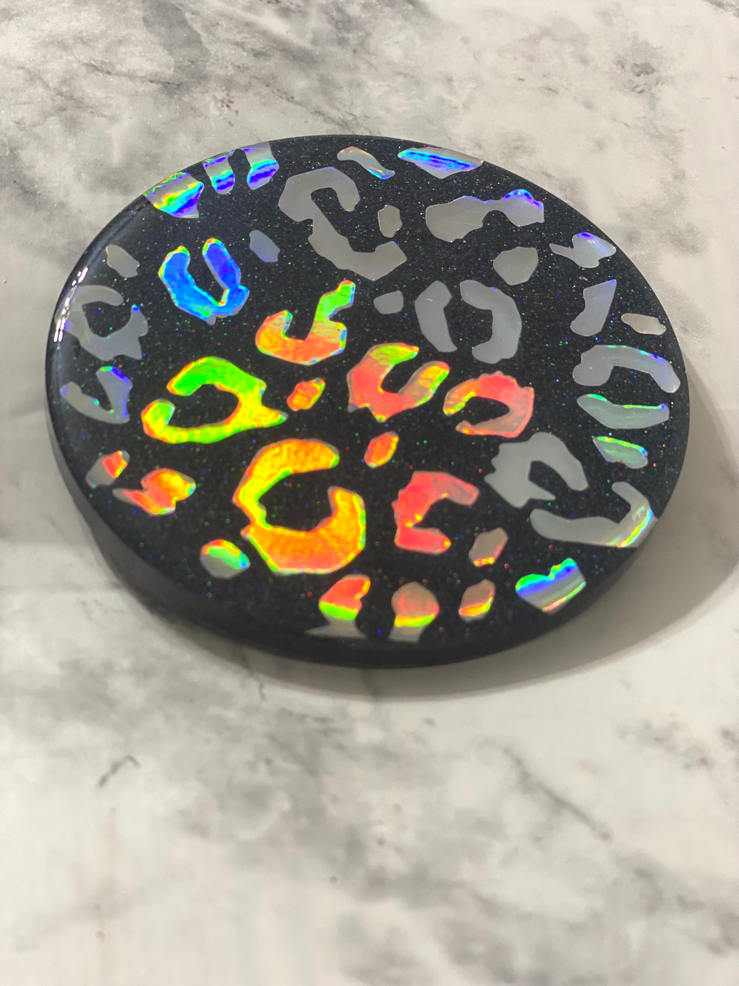RTS- Holographic Leopard Print Coaster