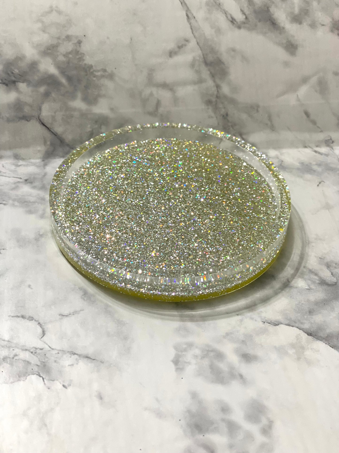 RTS- Holographic Silver and Yellow Coaster