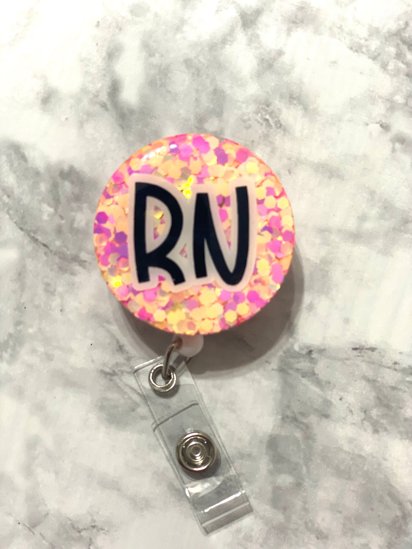 RTS- Bubble Gum RN Badge Reel