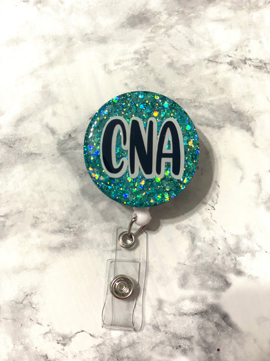RTS- Teal Holographic CNA Badge Reel