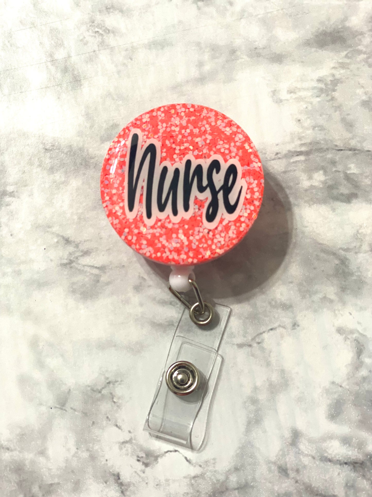 RTS- Coral Mix Nurse Badge Reel