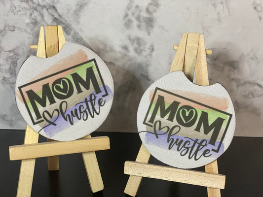 Mom Hustle Car Coasters