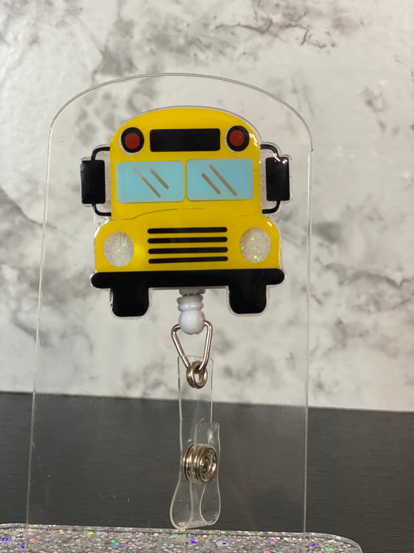 School Bus badge Reel