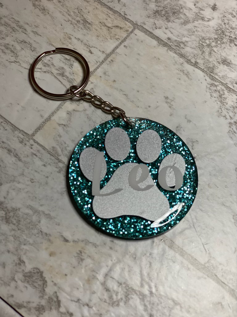 Animal Paw Print Keychain