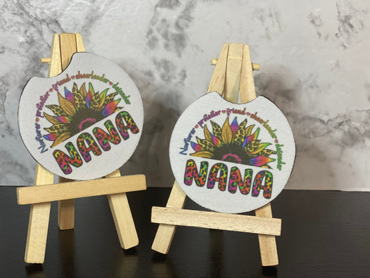 Nana Rainbow Car Coasters