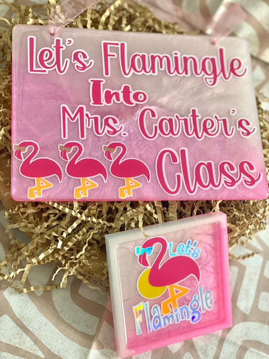 Let’s Flamingle Teacher Classroom Signs