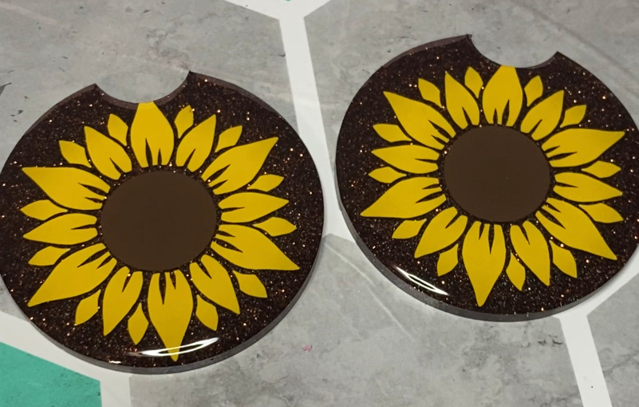Sunflower 2 Piece Coaster Set