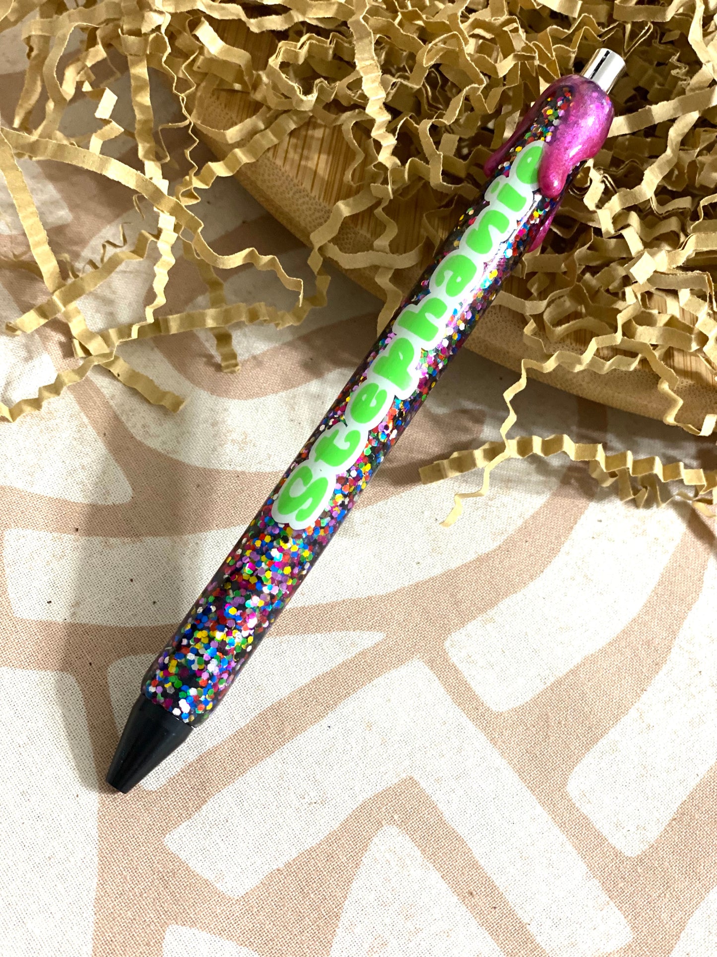 Papermate Ink Joy Glitter pen with Drip Personalized