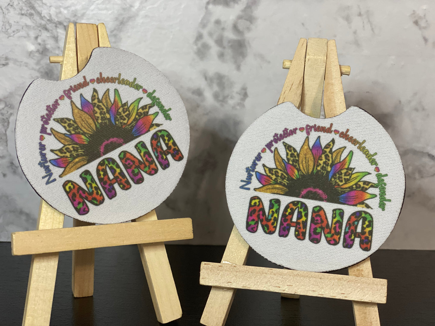 Nana Rainbow Car Coasters