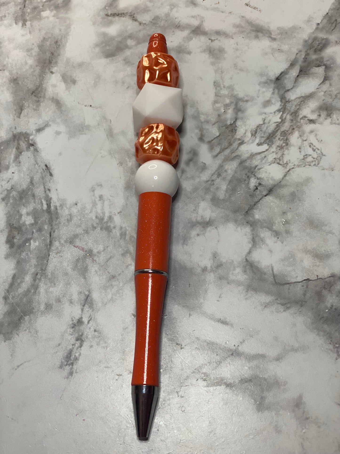Orange Beaded Pen