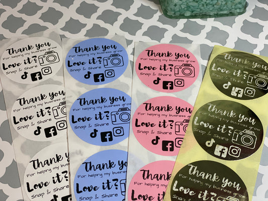 Thank you For supporting my Small Business, Social Media Stickers