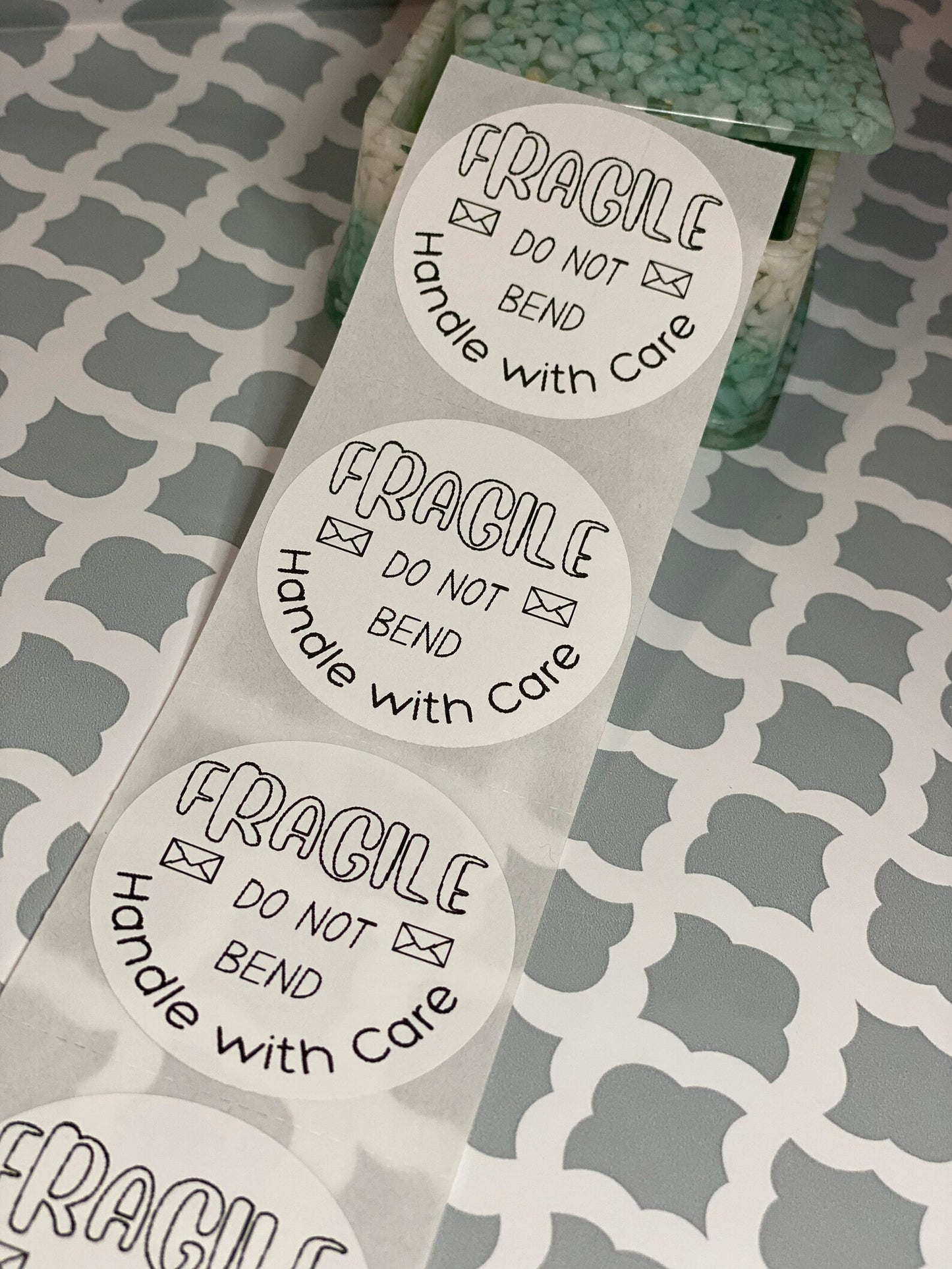 Fragile Do Not Bend Thermal Printed Stickers